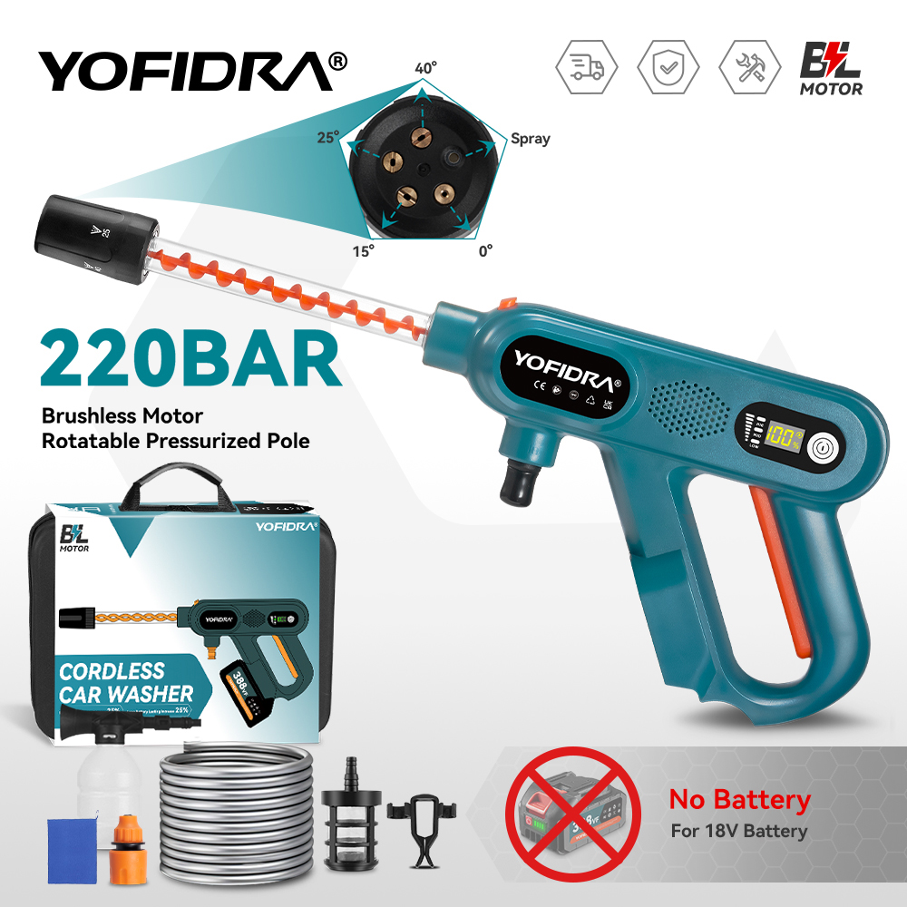 YOFIDRA 3500Wブラシレス高圧洗浄機ガン 220B - Car Shampoo Ph のレビューと価格